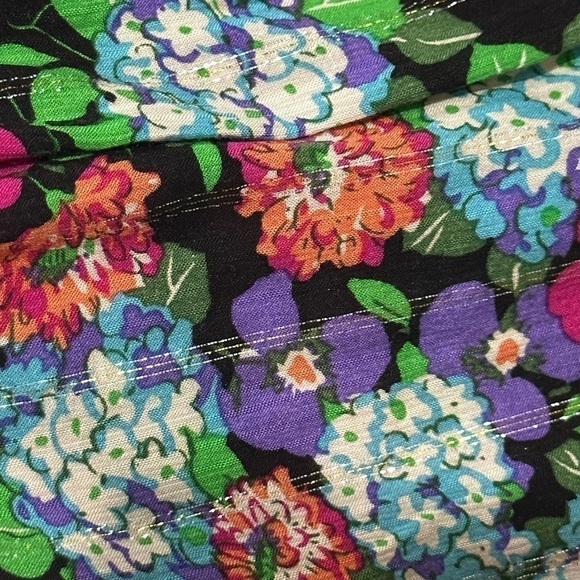 Ellie Tahari Metallic Floral Button Down Long Sleeve Semi Sheer Blouse Top NWT - Picture 10 of 11